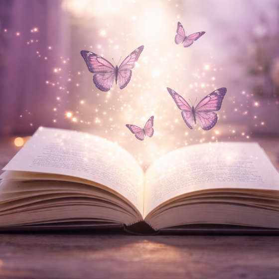 Geschenk Schmetterlinge fliegen aus Buch